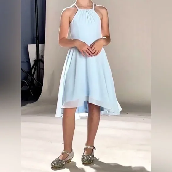 Girl's Enchanted Sky Blue Dress (5T)