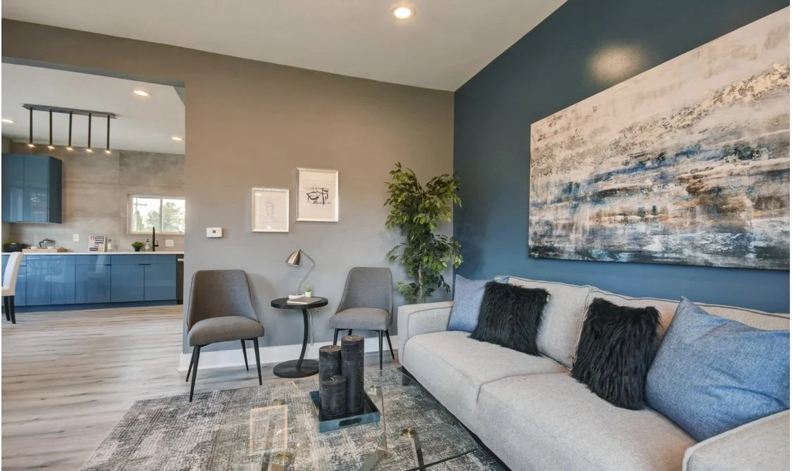 Interior of The Black House full guy remodel.