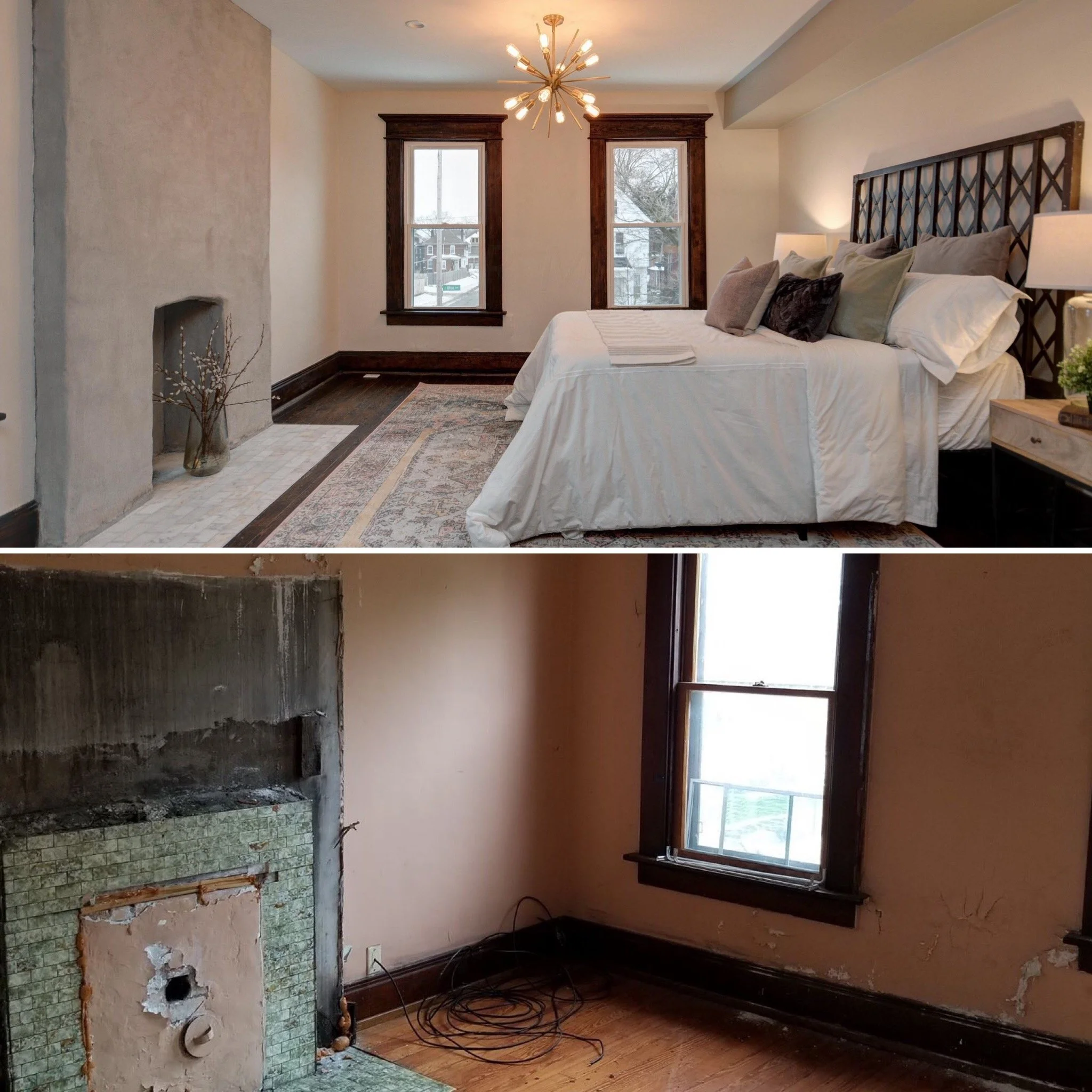 Master bedroom rehab from old to new!