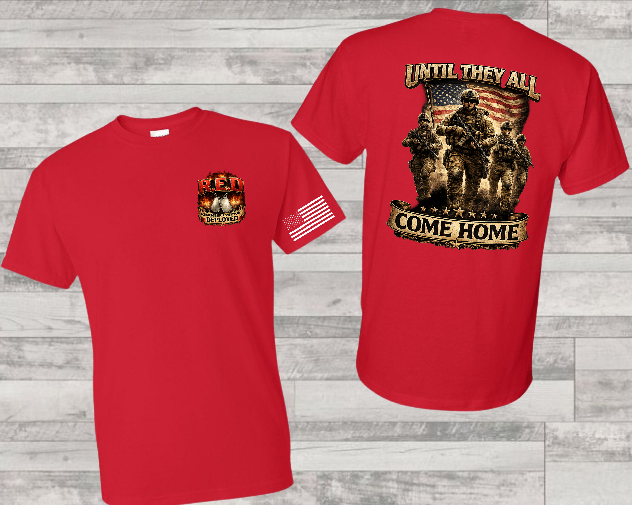 R.E.D Friday “Until They All Come Home” Military Support Shirt