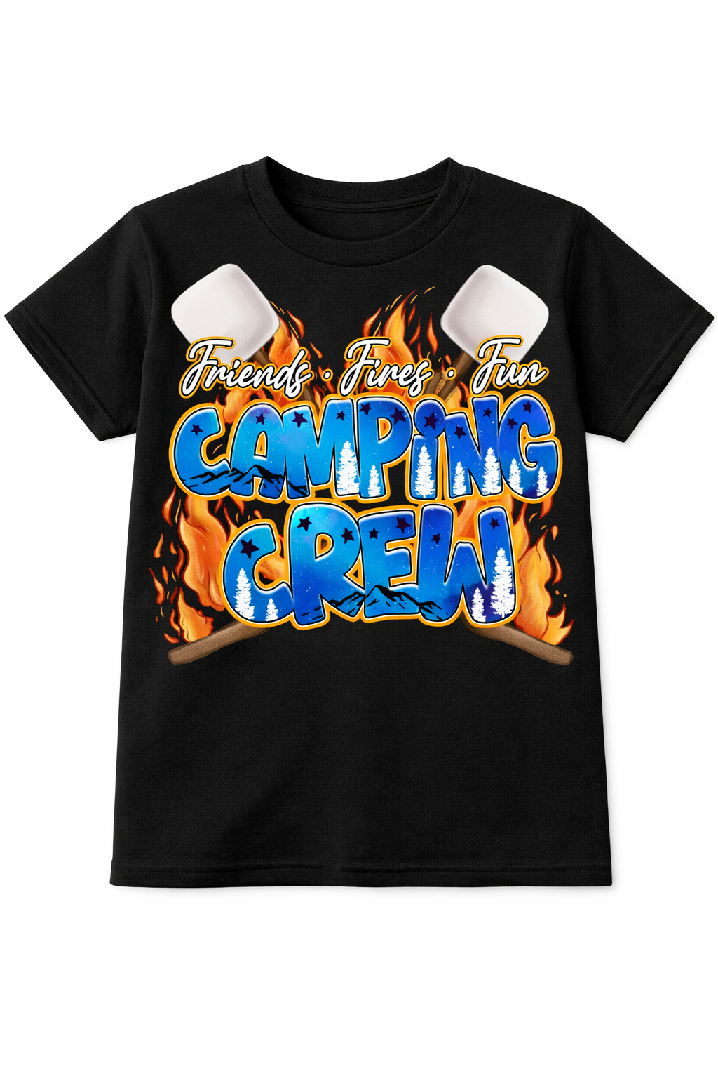 Friends Fires Fun Camping Crew Youth T-Shirt