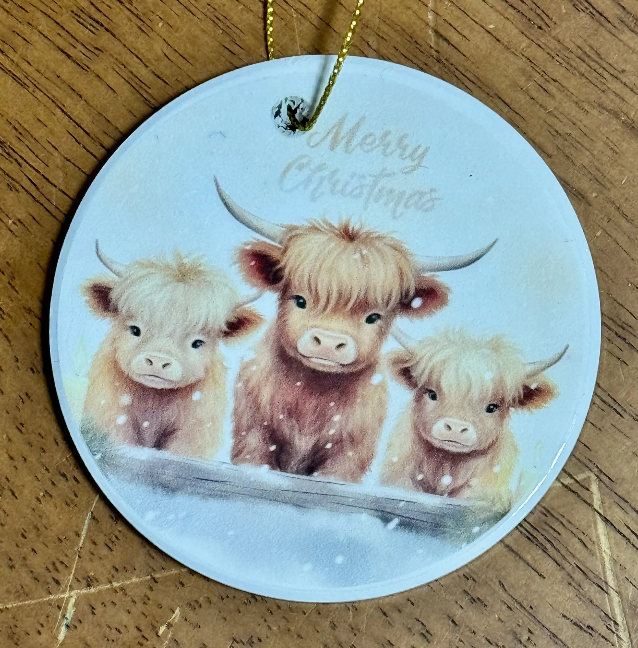 Merry Moo-mas Family Ornament