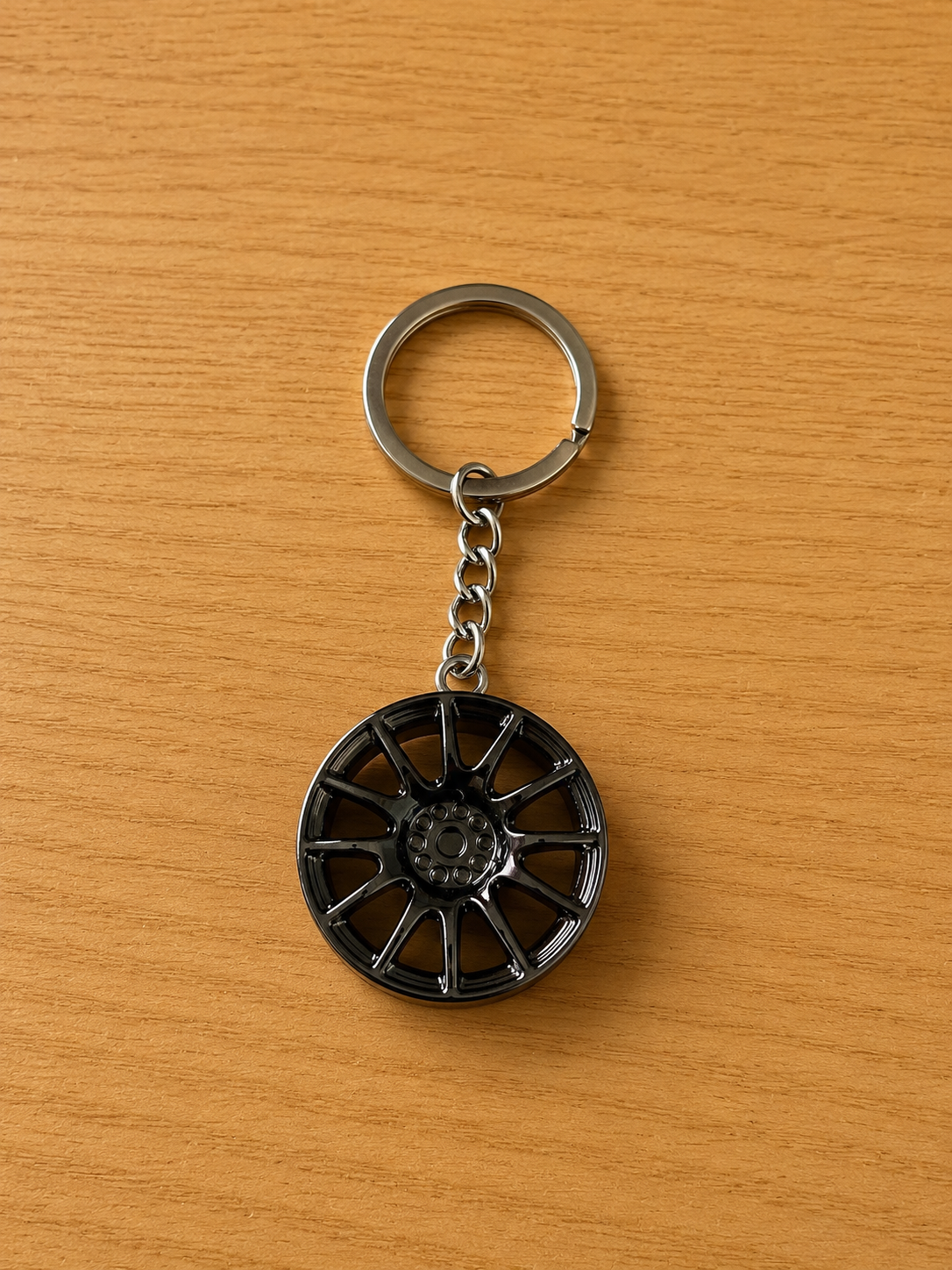 Performance Wheel Rim Keychain – Black Racing Wheel Keychain