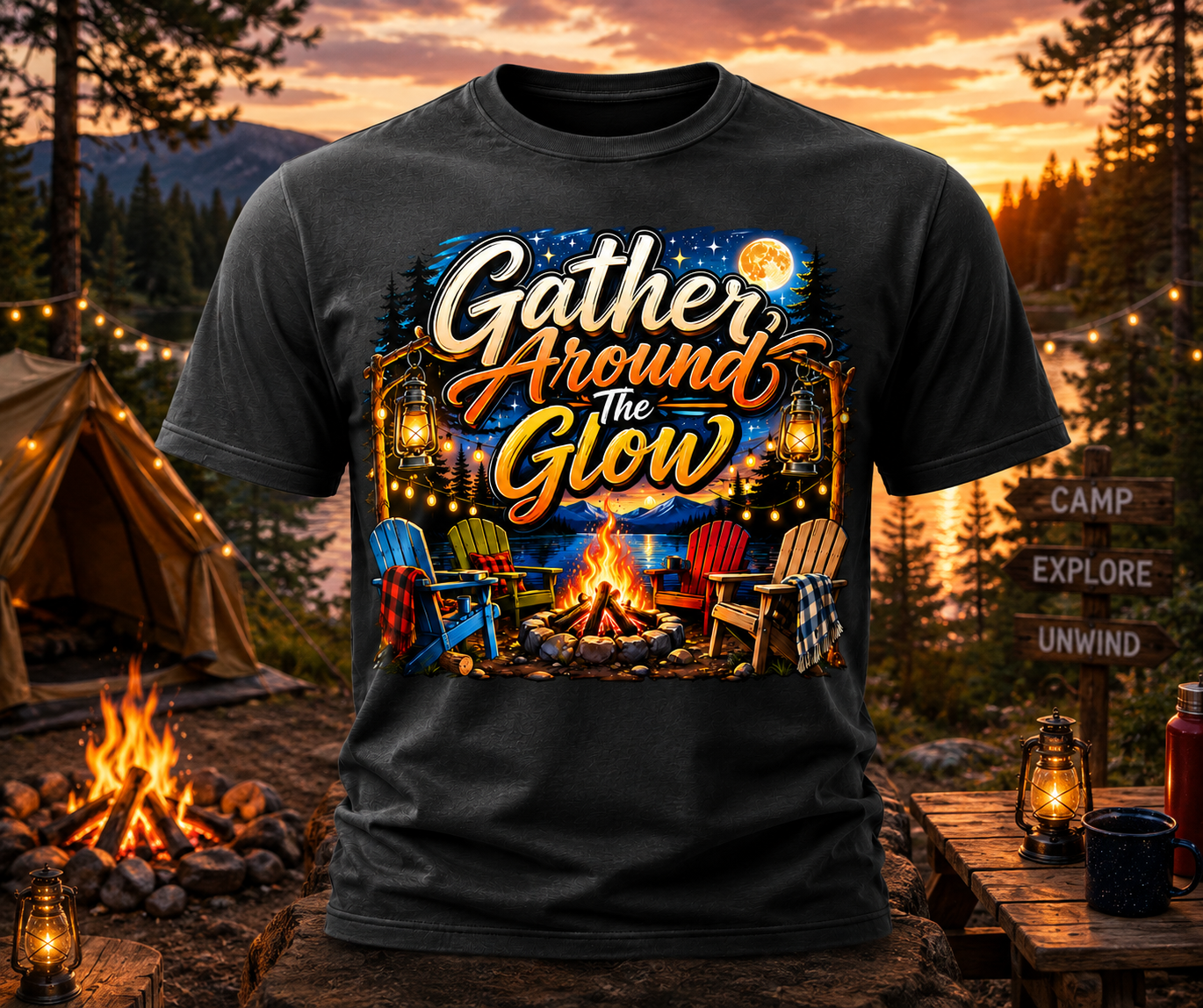 Gather Around the Glow Campfire T-Shirt