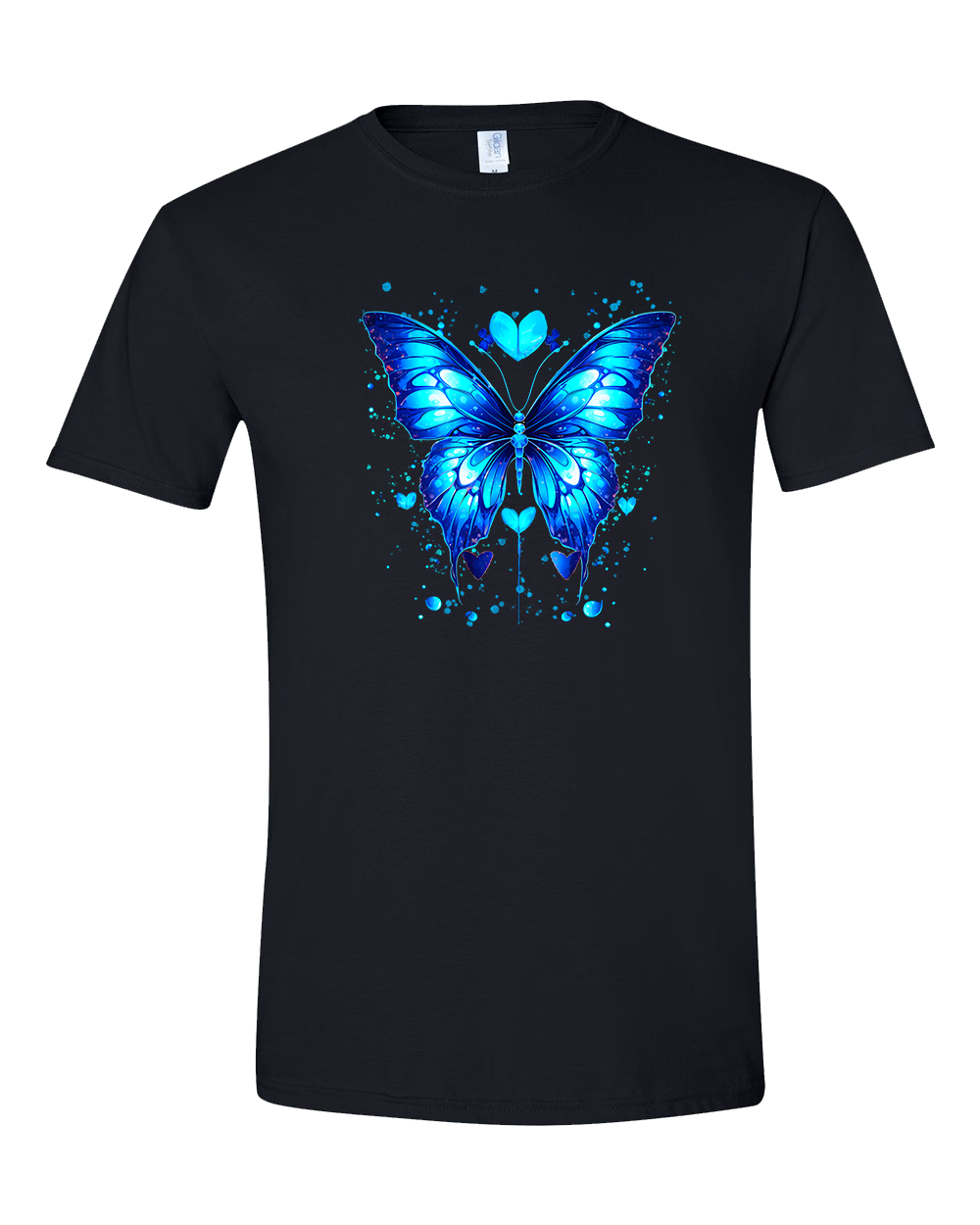 Blue Butterfly Graphic Adult  Shirt