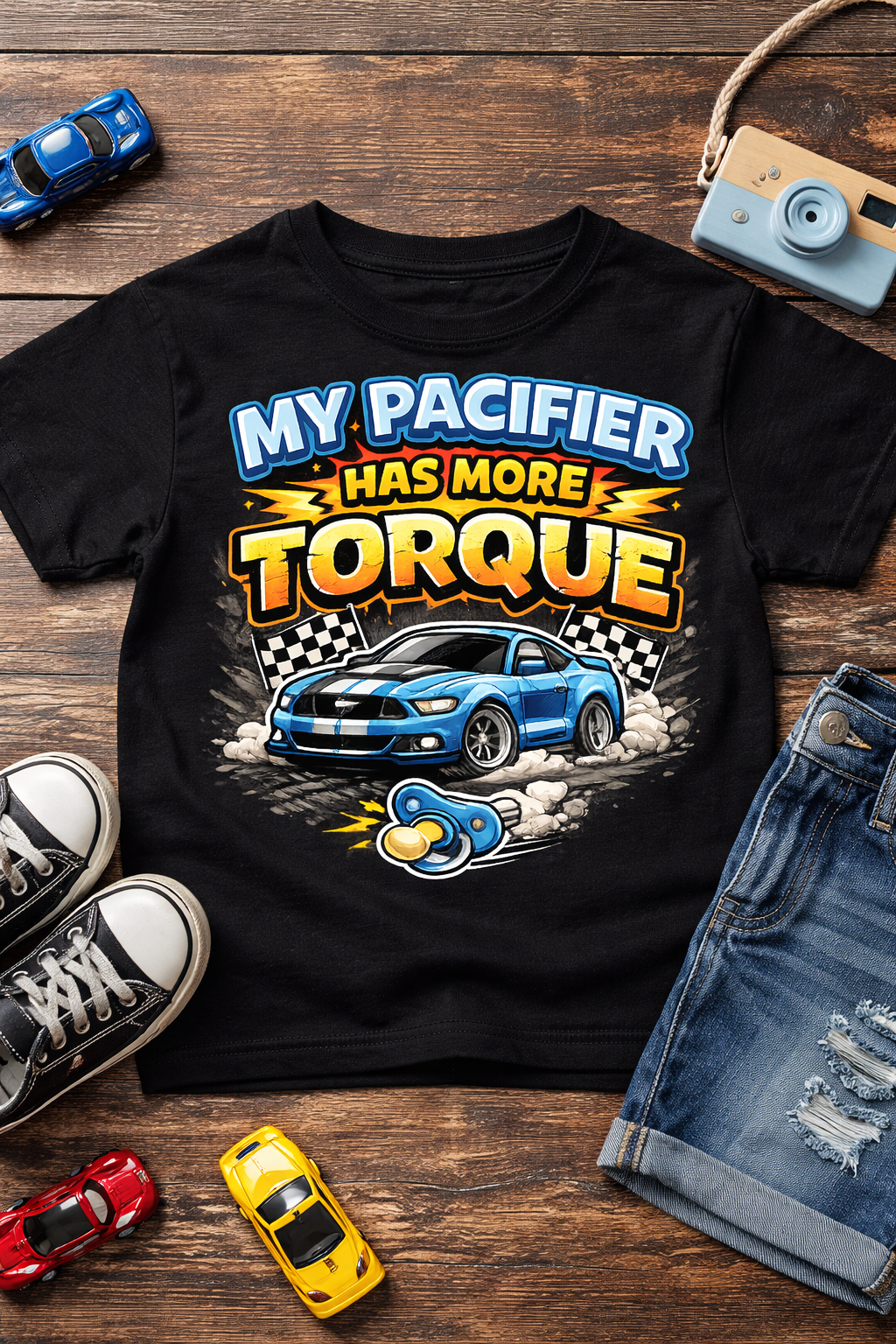 My Pacifier Has More Torque Toddler T-Shirt | Funny Car Shirt