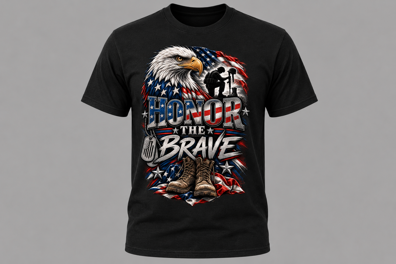 Honor the Brave – Patriotic Military Tribute T-Shirt