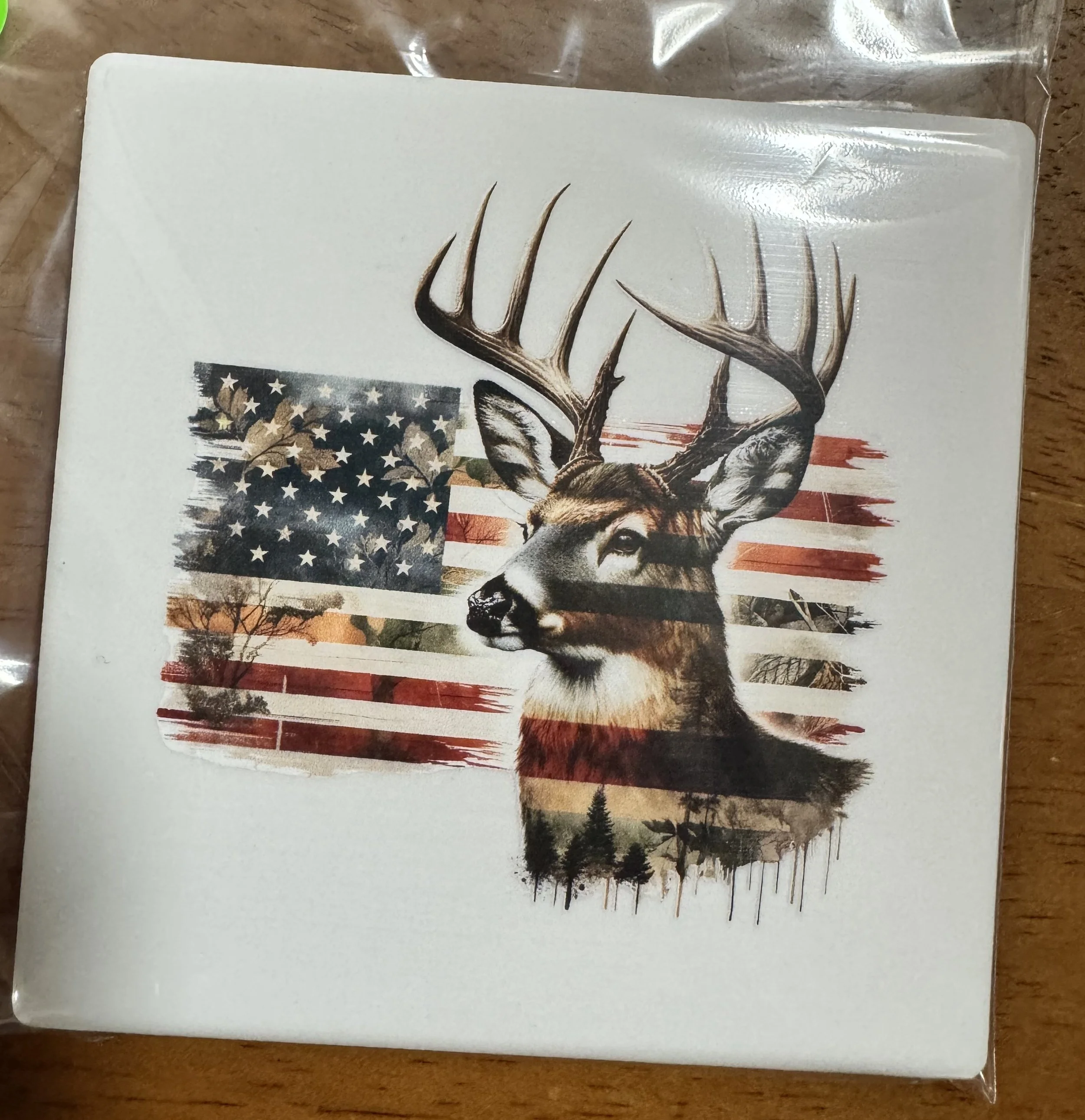 US Patriotic Buck Pride – Coaster