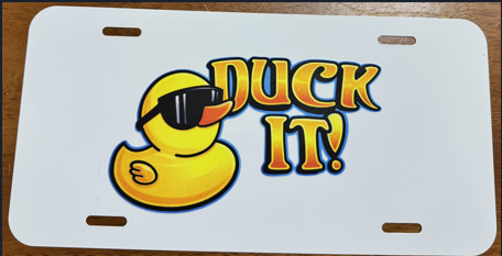 Zero Ducks Given – Funny Duck License Plate