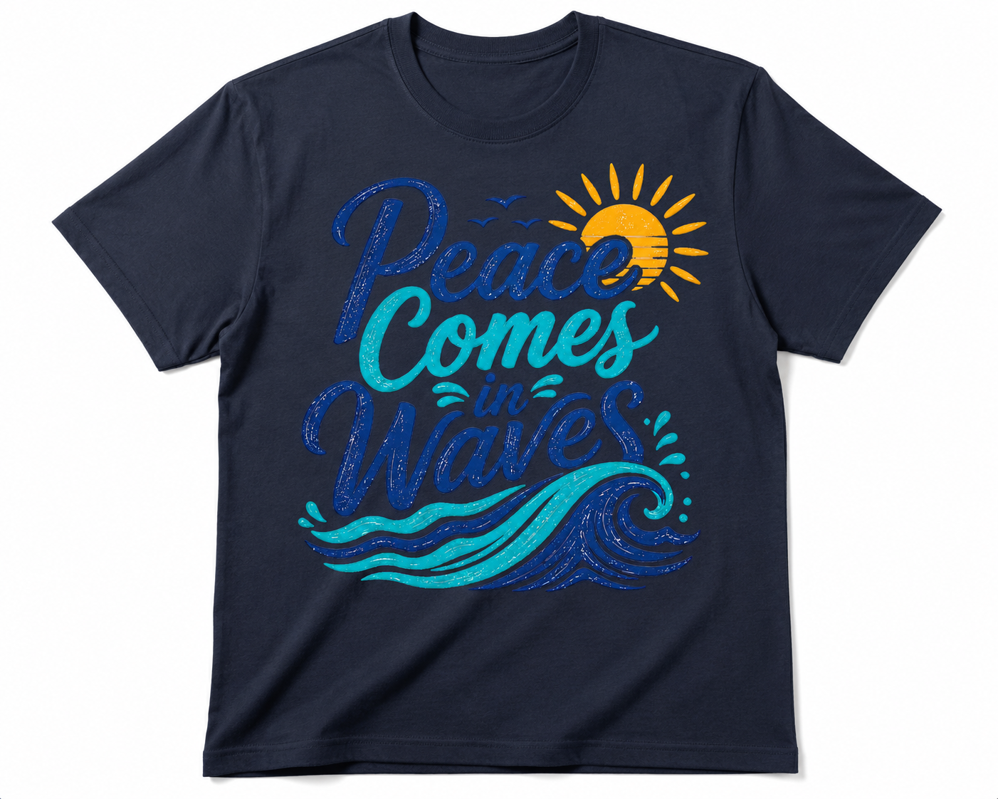 Peace Comes in Waves – Inspirational Ocean Beach T-Shirt