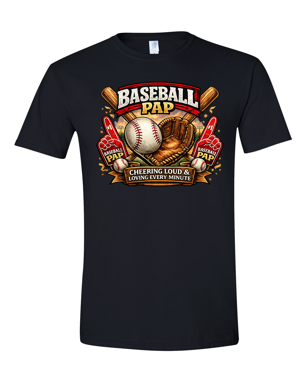 Baseball Pap – Cheering Loud & Loving Every Minute T-Shirt