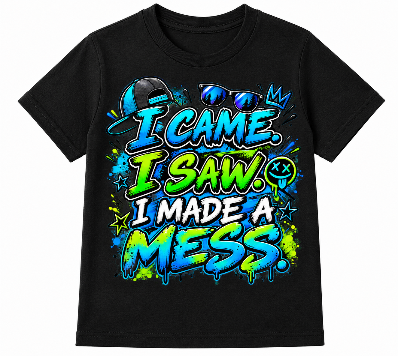 I Came. I Saw. I Made a Mess. Funny Boys Youth T-Shirt