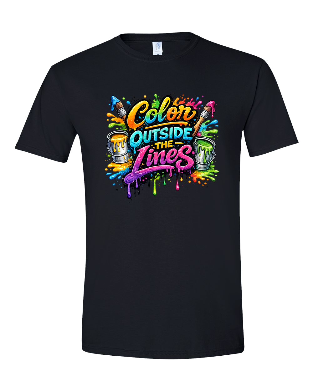 Color Outside the Lines Adult T-Shirt – Creative Paint
