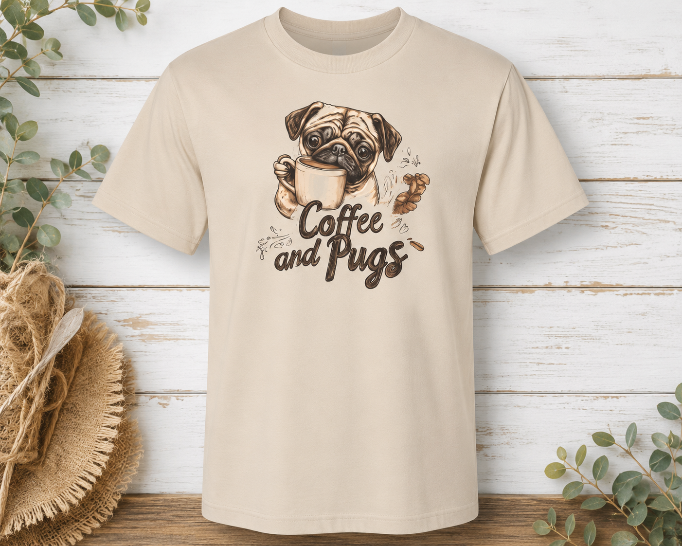 Espresso Yourself Pug Coffee Adult T-Shirt