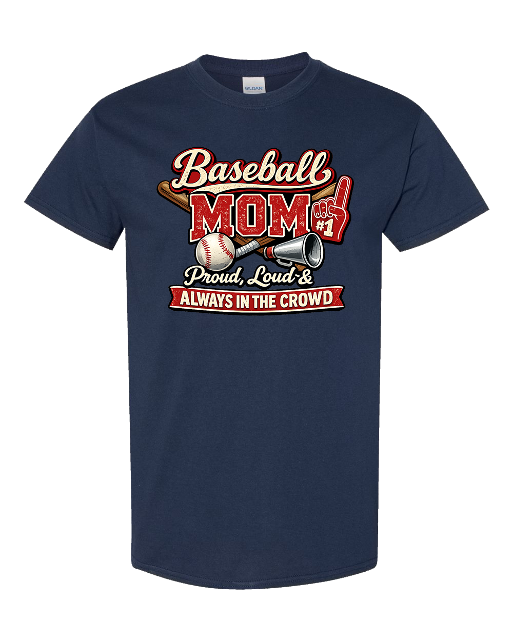 Baseball Mom Proud & Loud Graphic T-Shirt