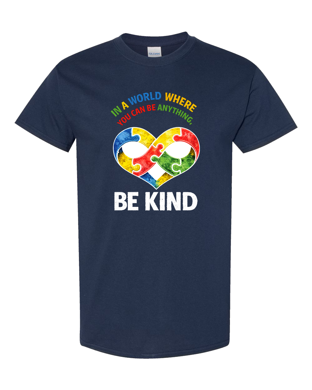 Be Kind Autism Awareness Infinity Heart T-Shirt