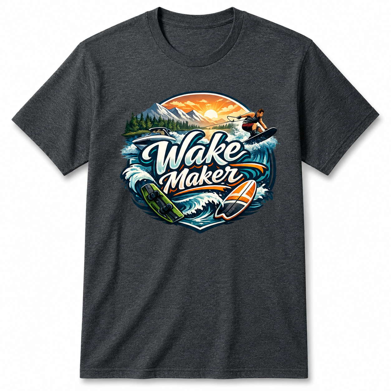 Wake Maker – Lake Life Wake Surfing & Boating T-Shirt