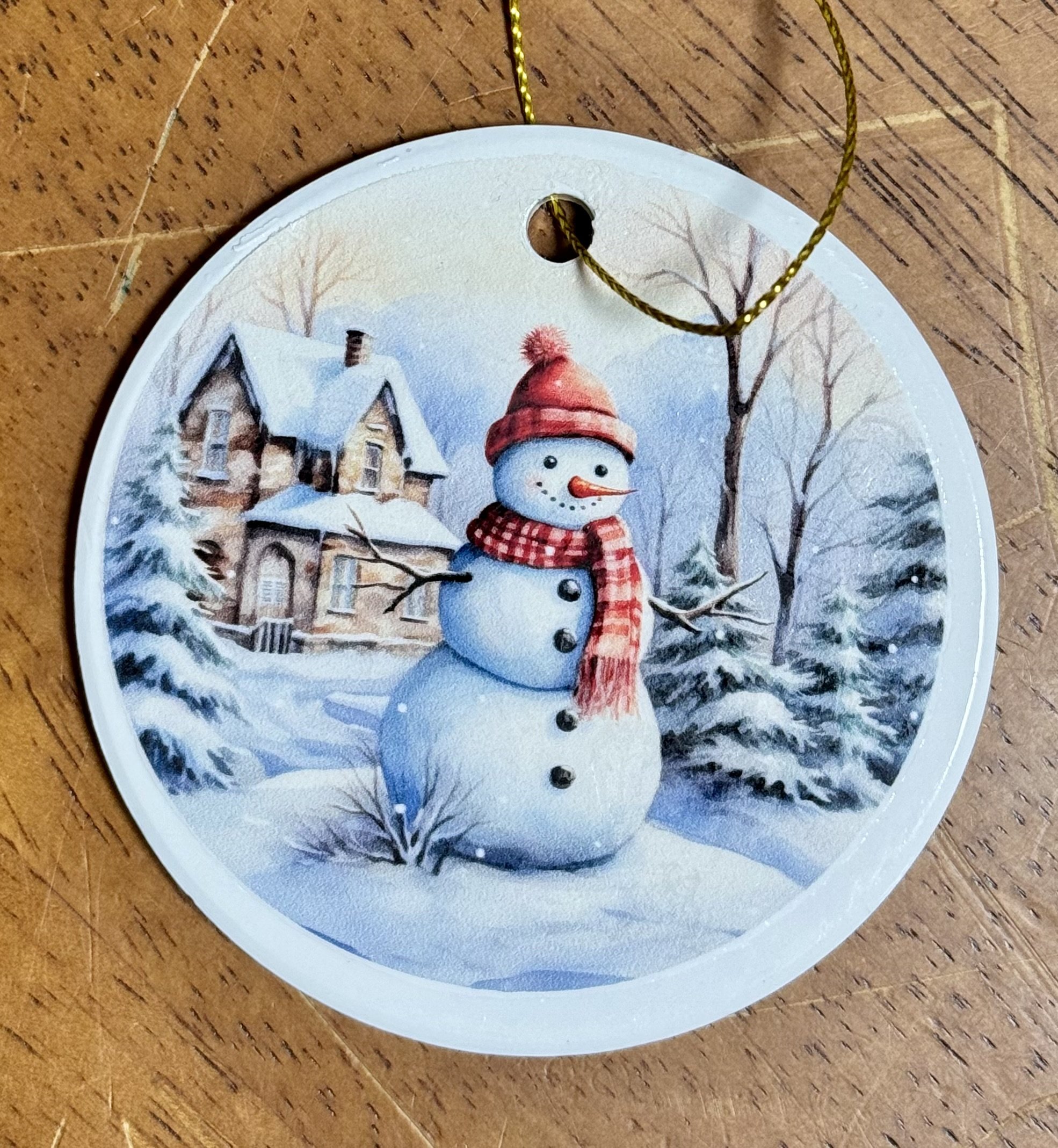 Winter Cottage Snowman