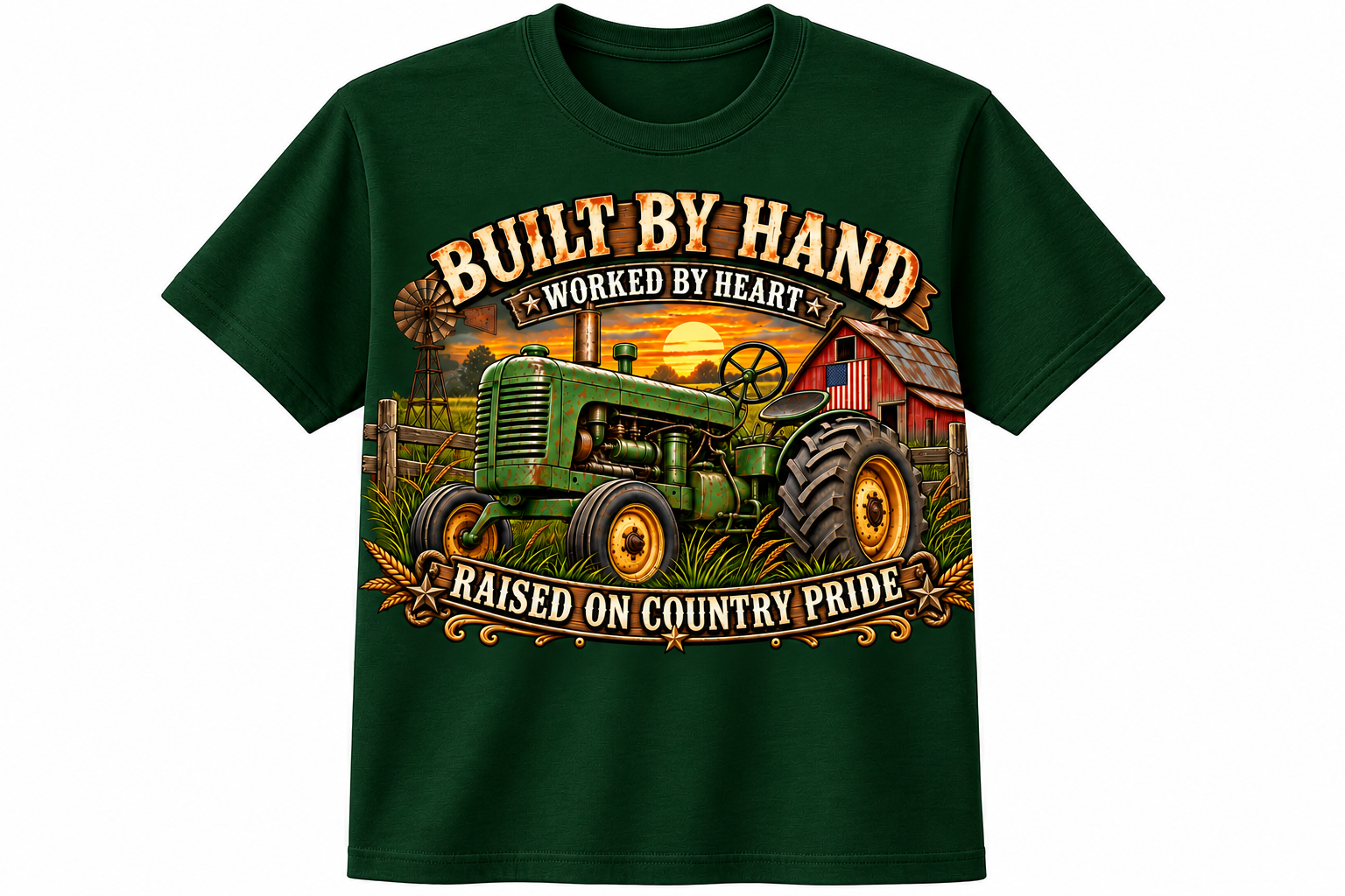 Forest Green Country Pride Tractor Tee.png