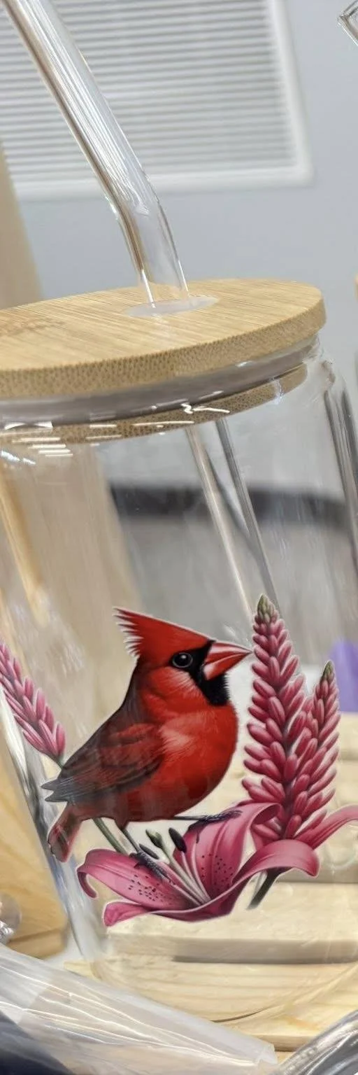 Cardinal & Lily Bloom Glass Cup
