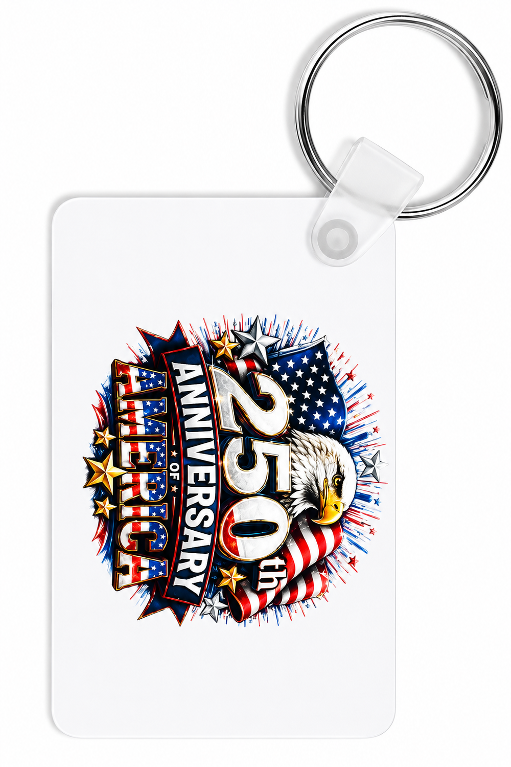 America 250th Anniversary Eagle Aluminum Keychain