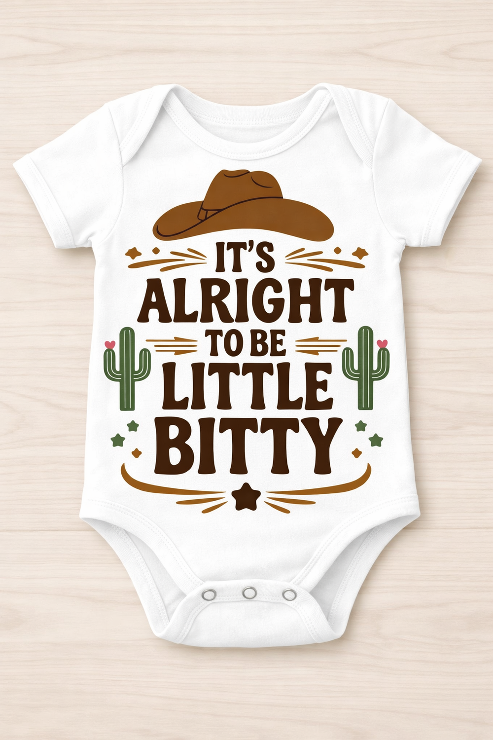 It’s Alright to Be Little Bitty Western Onesie