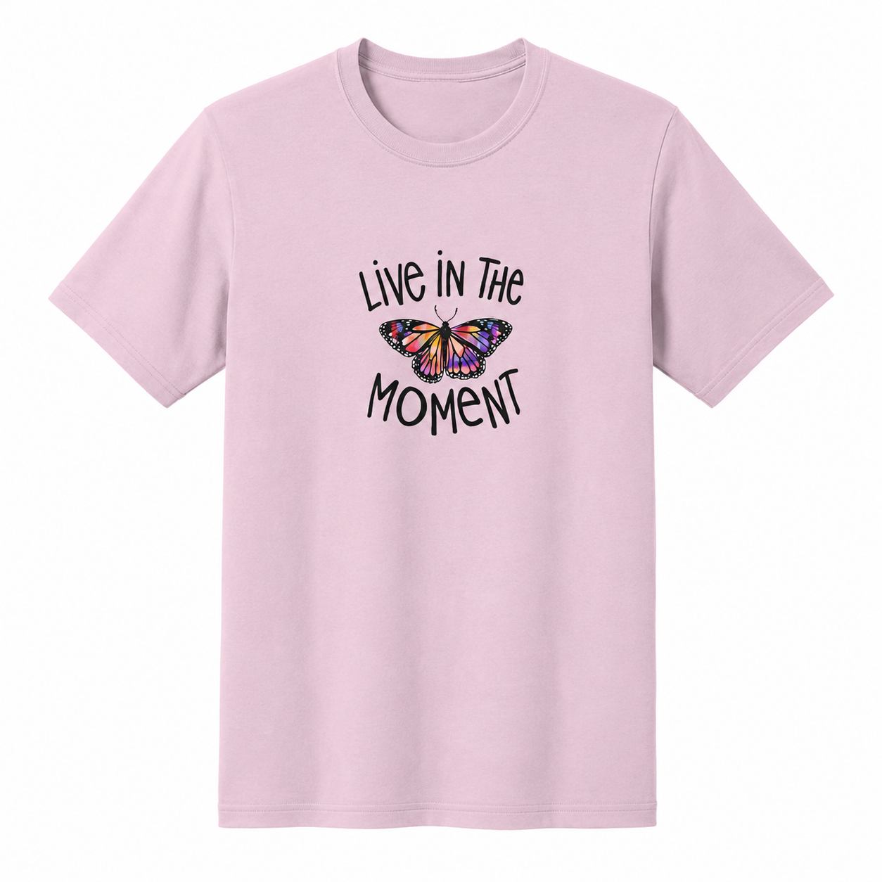 Embrace the Moment Butterfly Adult T-Shirt | Inspirational Graphic Tee