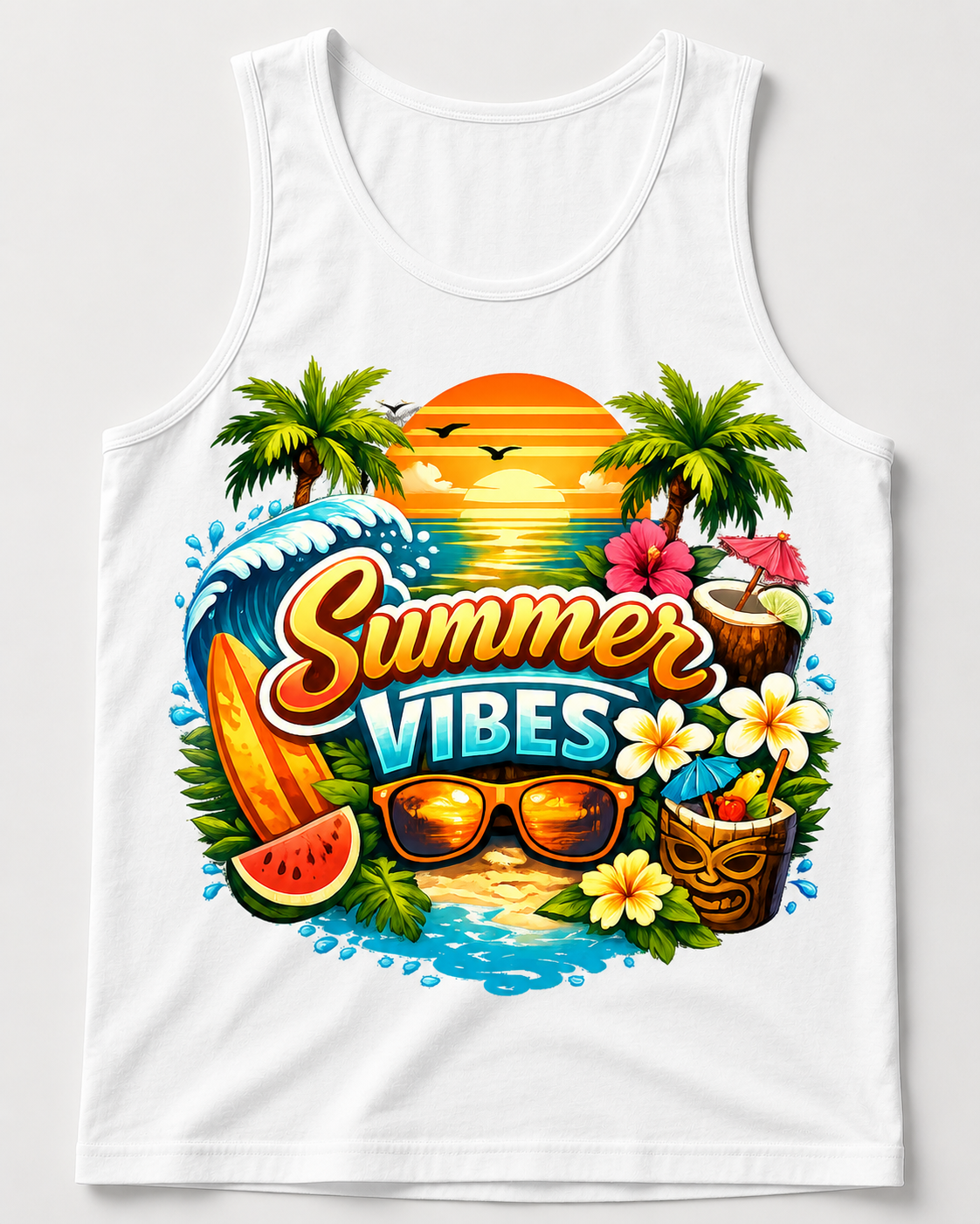 Summer Vibes Beach Paradise Tank Top
