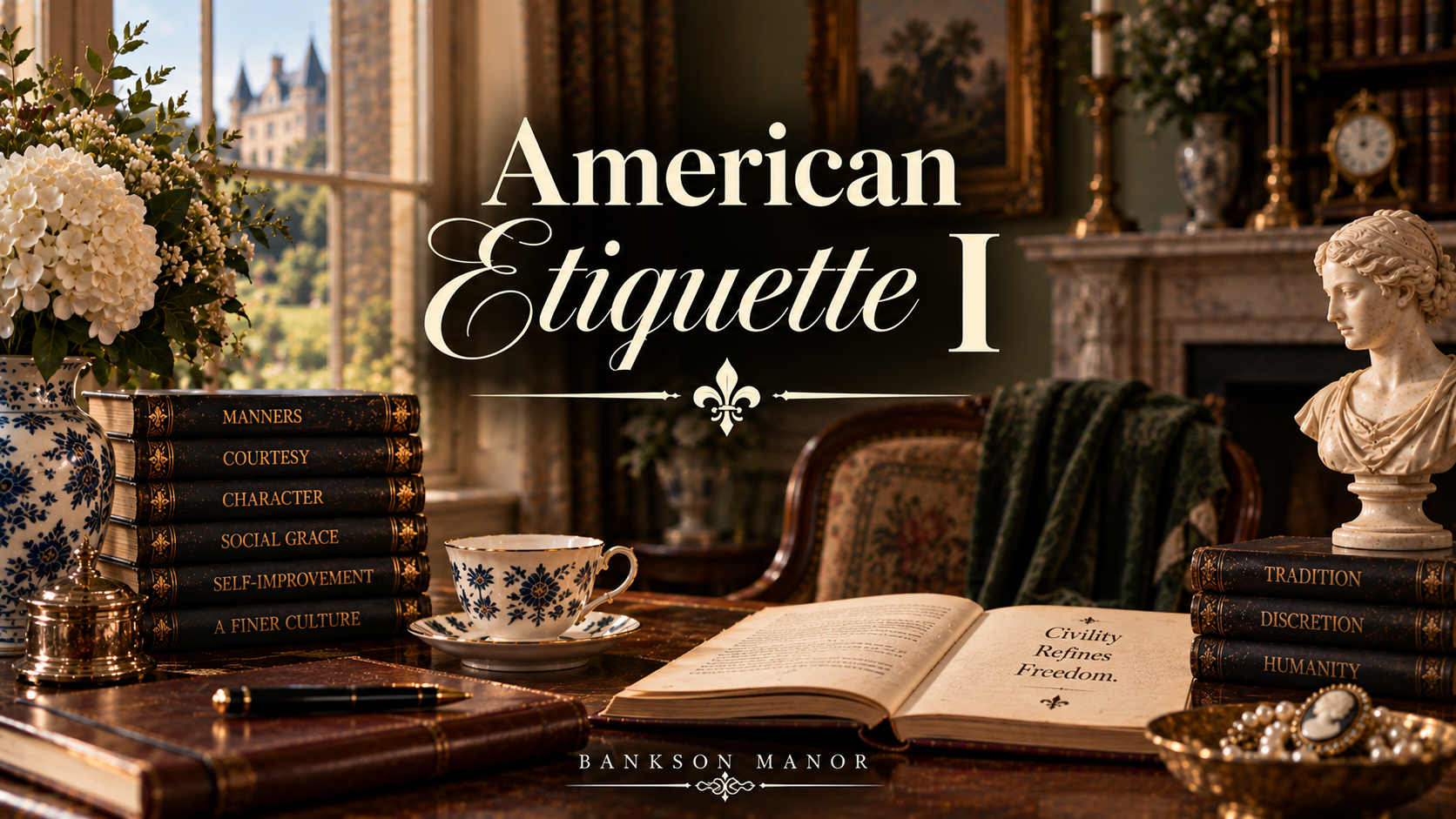 Excerpts from American Etiquette and Rules of Politeness by Walter R. Houghton, 1883 — Bankson Manor YouTube Thumbnail