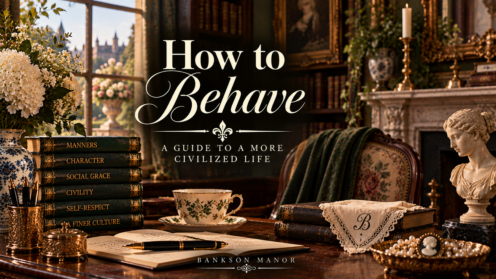 Excerpts from How to Behave: A Pocket Manual or Republican Etiquette, and Guide to Correct Personal Habits by Samuel R. Wells, 1887 — Bankson Manor YouTube Thumbnail