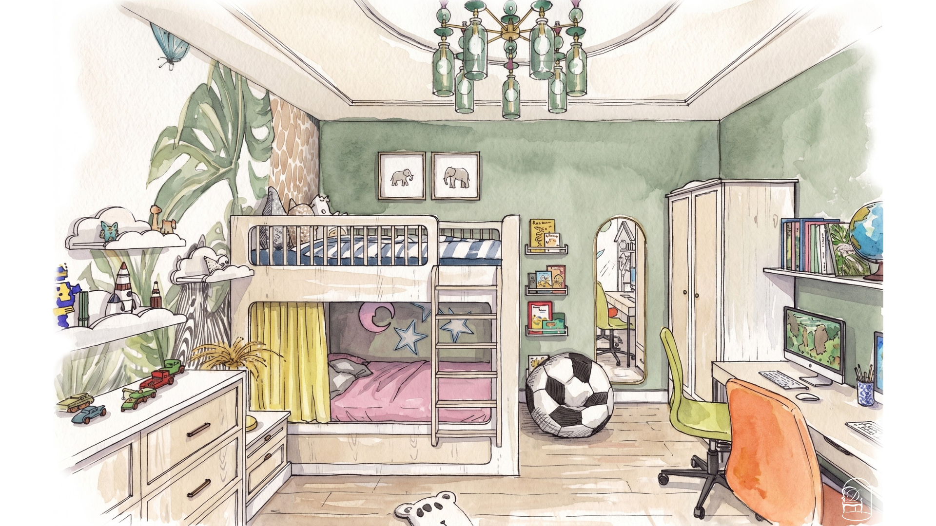 Into the Wild: A Playful Children’s Bedroom Concept