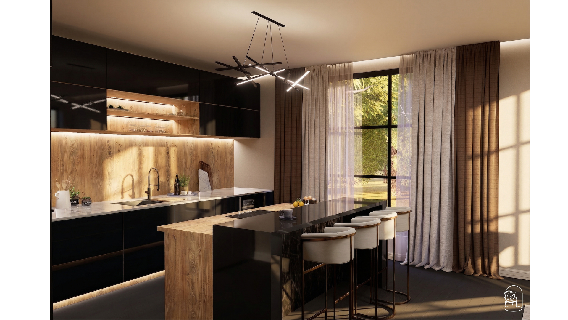 Modern Kitchen & Dining Room Concept