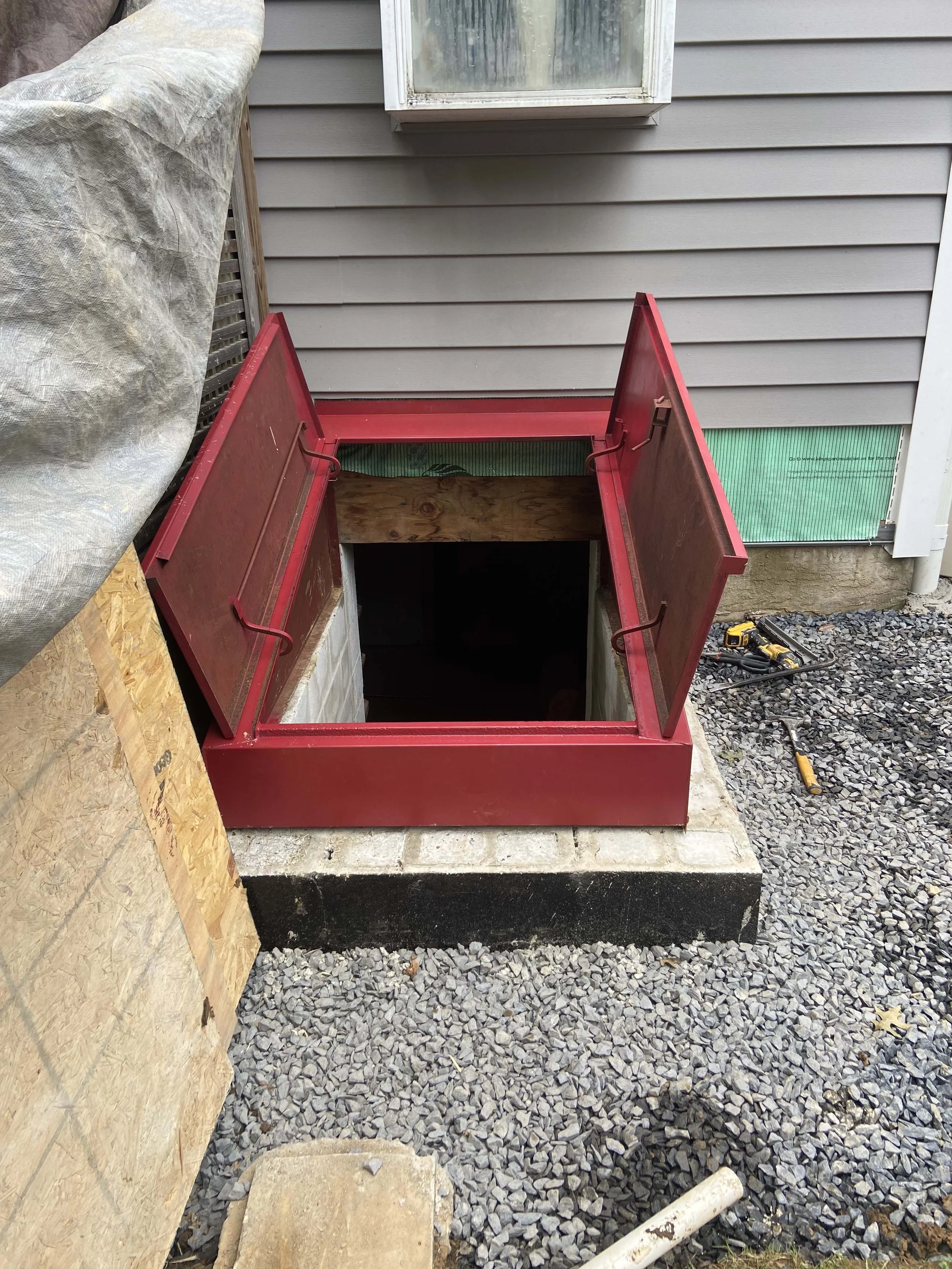 During - Dryfitting Bilco Doors