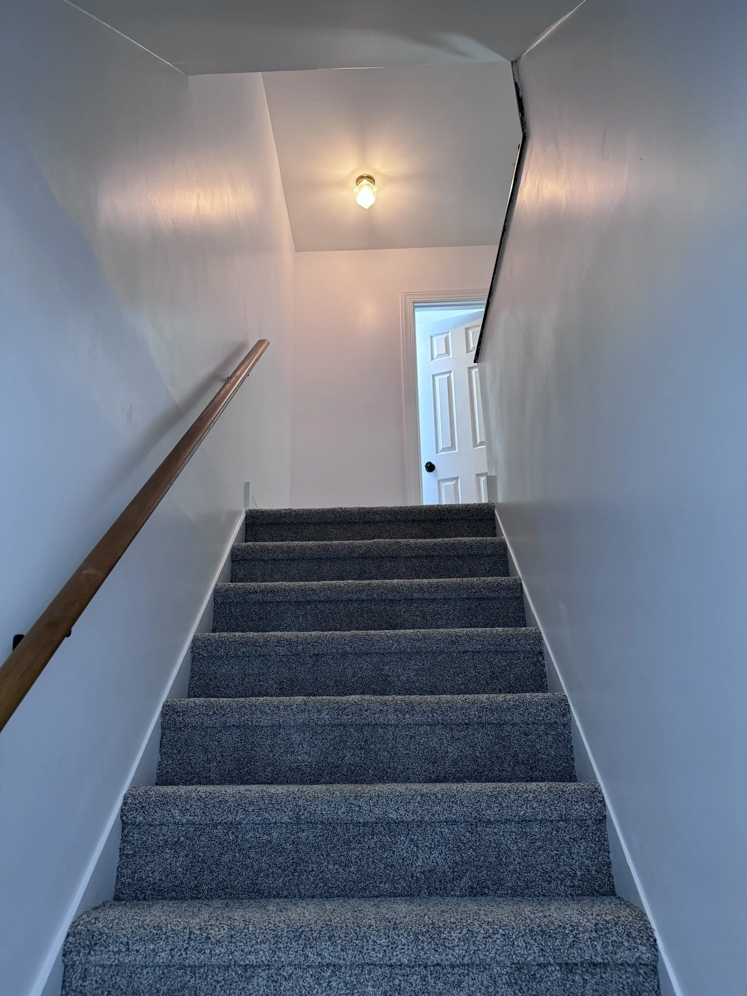 After - New drywall, SW Teapot Satin Paint 