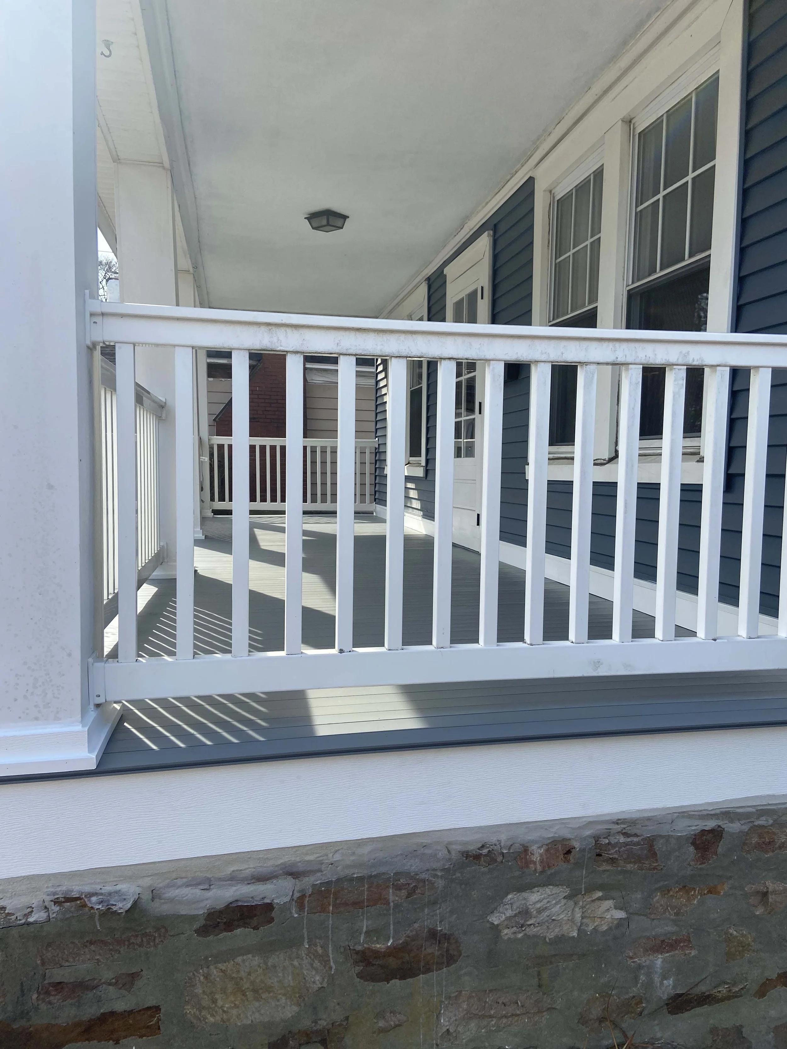 After - Porch renovation on 100 year old colonial home