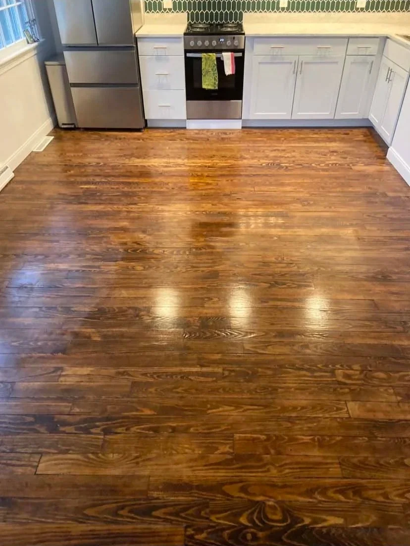 After - New floor material/stain match