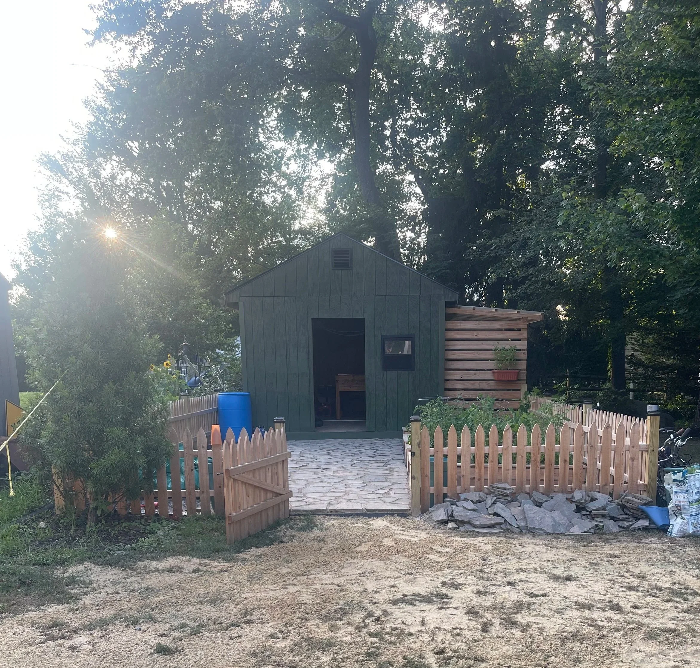 After - prior to door/gutter installation