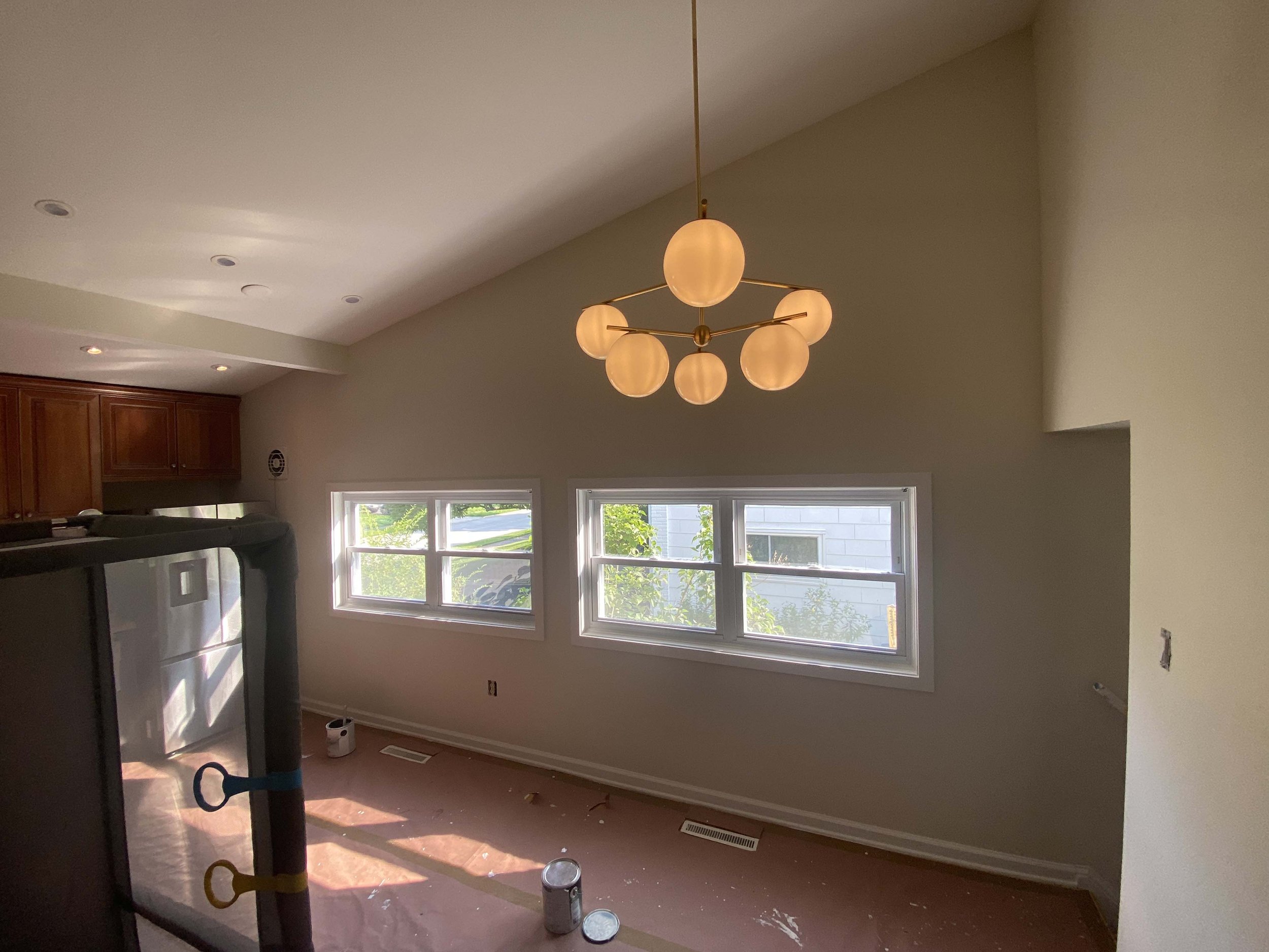 After - New Drywall and framing with additional support