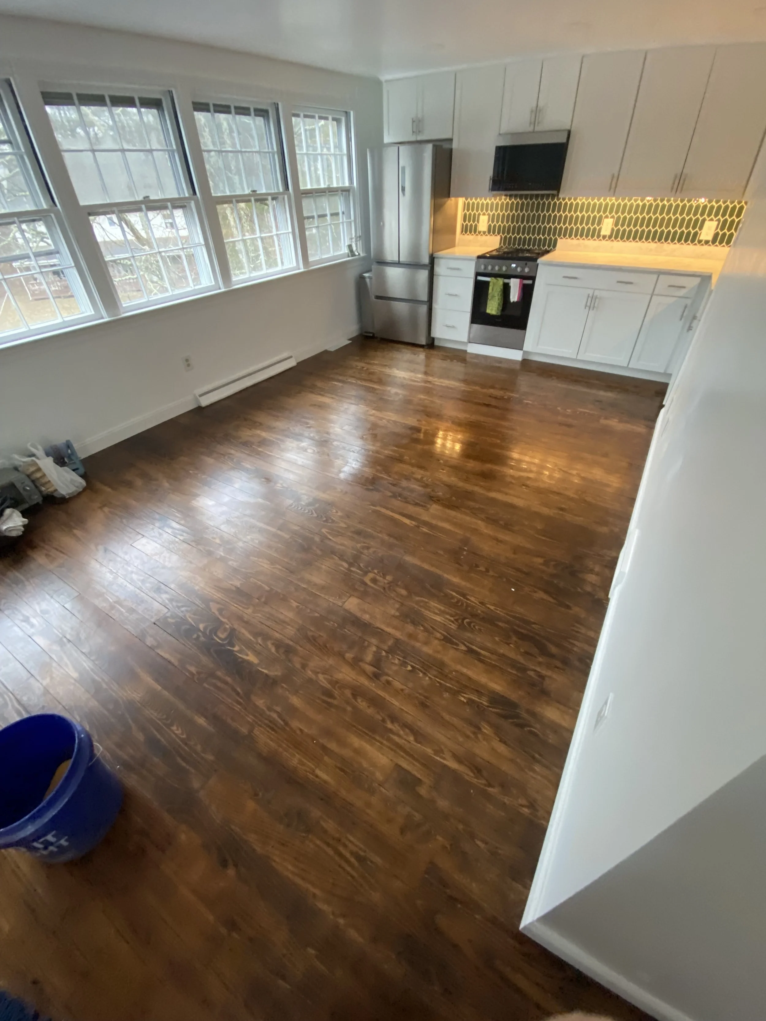 After - New floor material/stain match