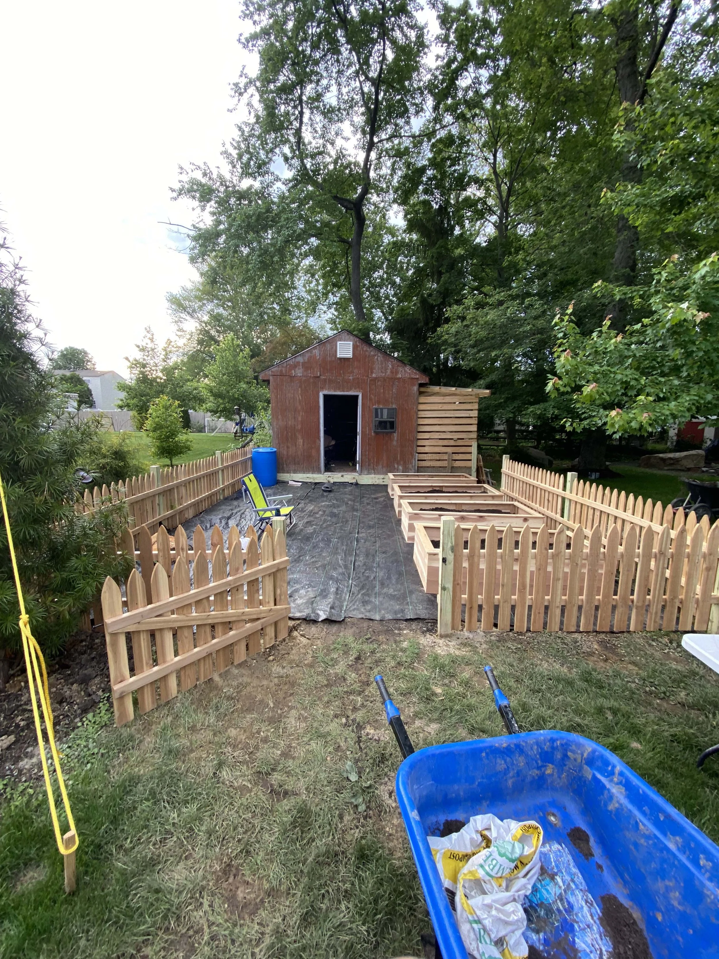 During - 3 ft. cedar fence installed