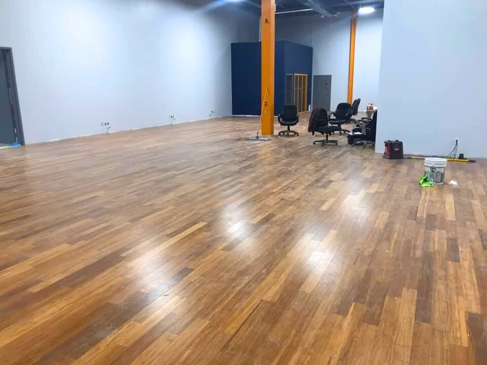 Industrial office floor, painting, and drywall installation. 