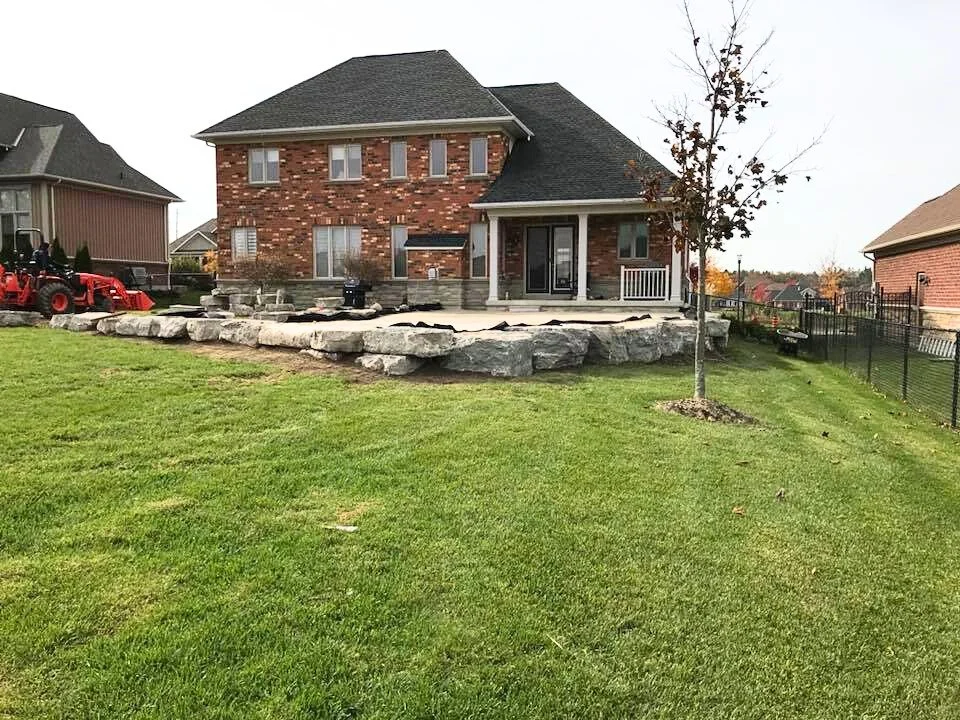 Backyard space pre pavilion.