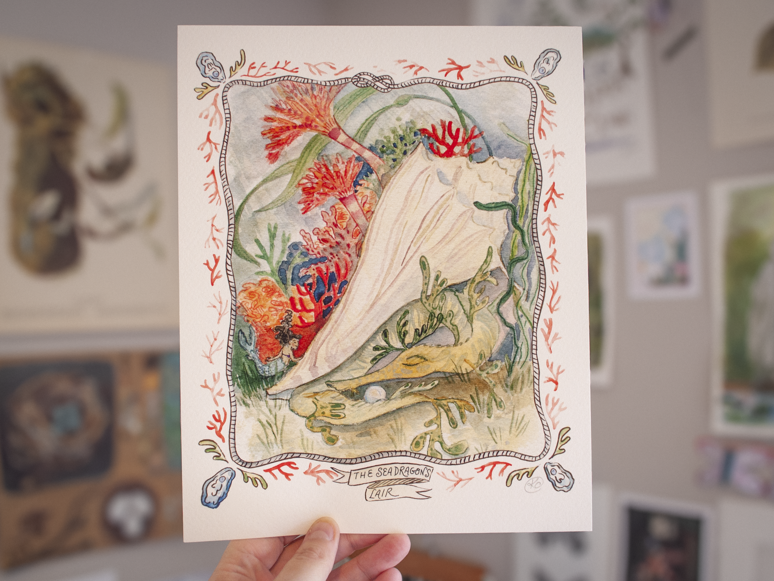 In the Lair of the Sea Dragon Print