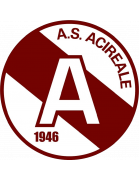 The logo of A.S. Acireale, featuring a maroon and white circular design with a large letter 'A' in the center and the name and year '1946' on it.