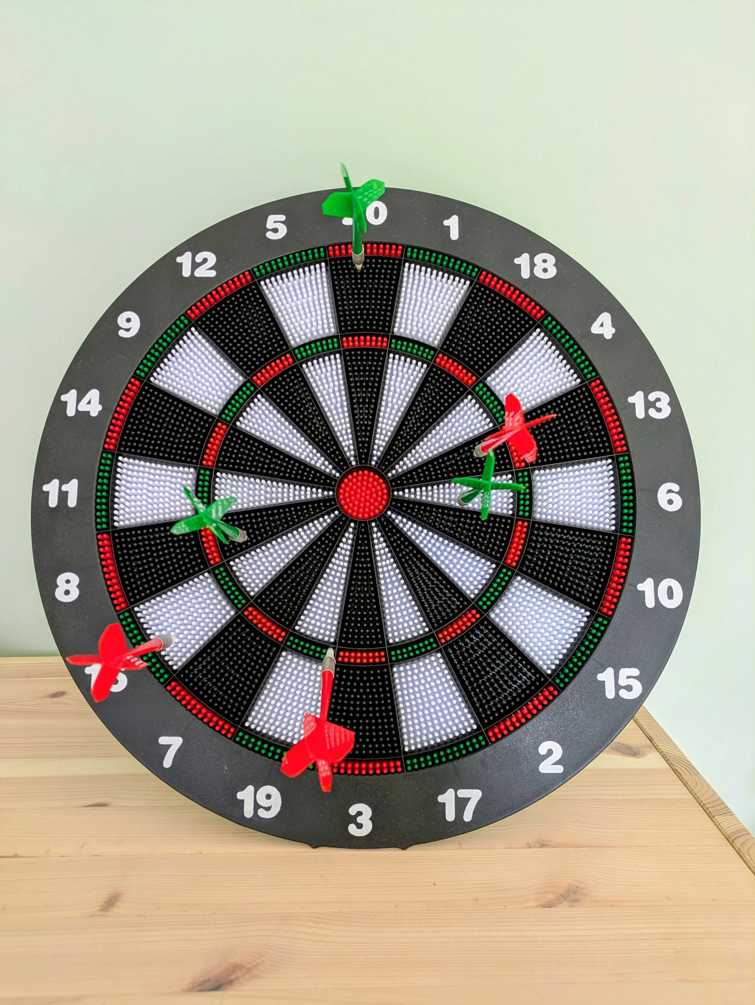 Soft tip dart board in therapy