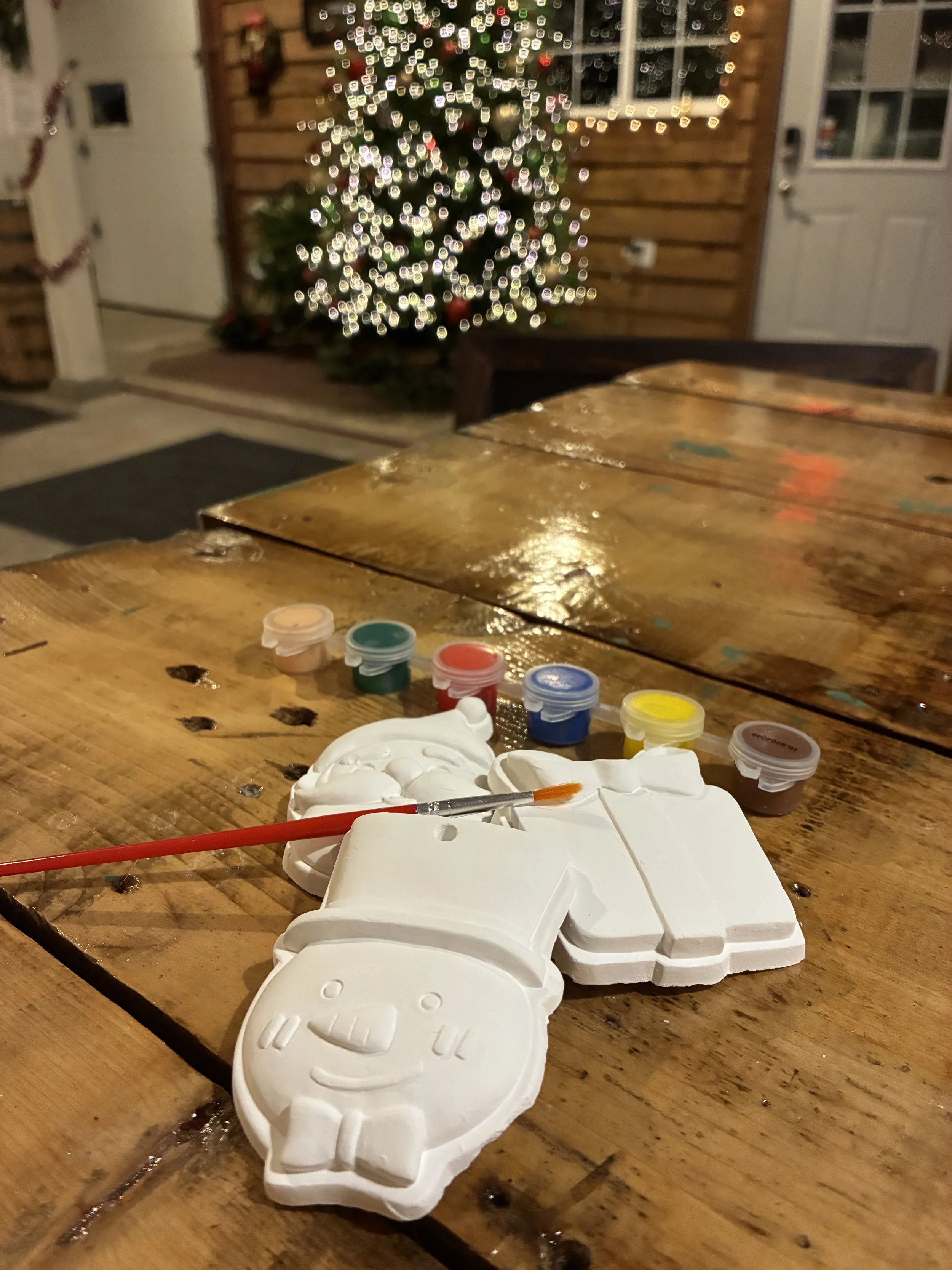 Ornament Painting for kids/ Pictures with Santa and Mrs. clause
