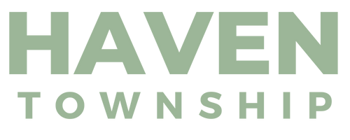 Text reading "HAVEN TOWNSHIP" in green letters with a black background.