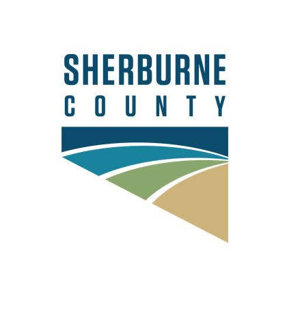 Sherburne County logo with stylized landscape design.