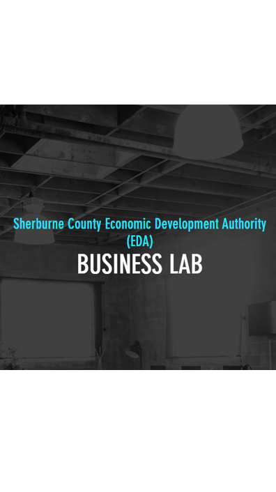 Image of the words "Sherburne County Economic Development Authority (EDA) Business Lab"