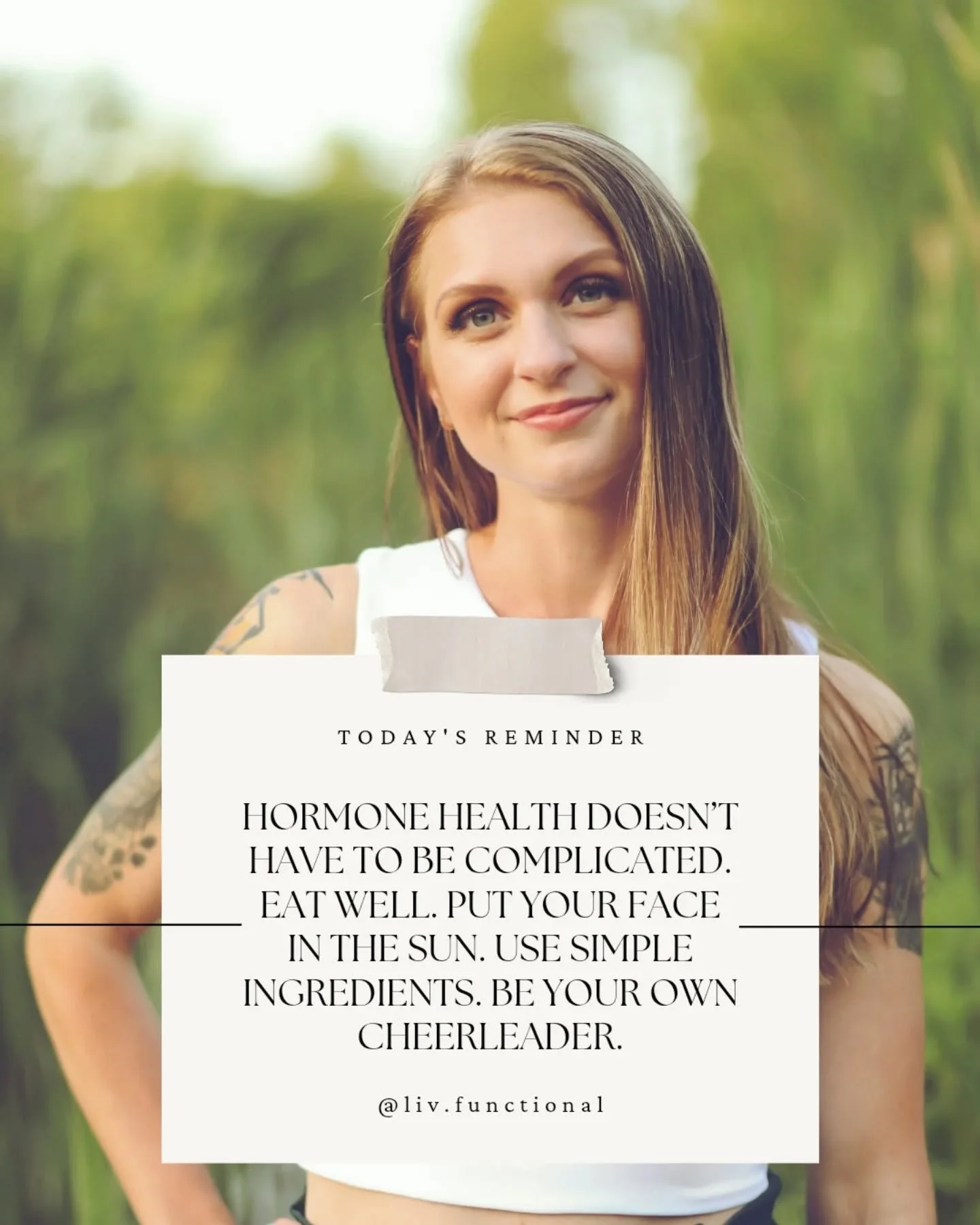 Please stop overcomplicating your hormone journey!! 

It&rsquo;s wild how often we forget that the basics truly move the needle the most. 
Eat foods your body recognizes. Step into the sunlight like it&rsquo;s medicine (because it is). Choose ingredi
